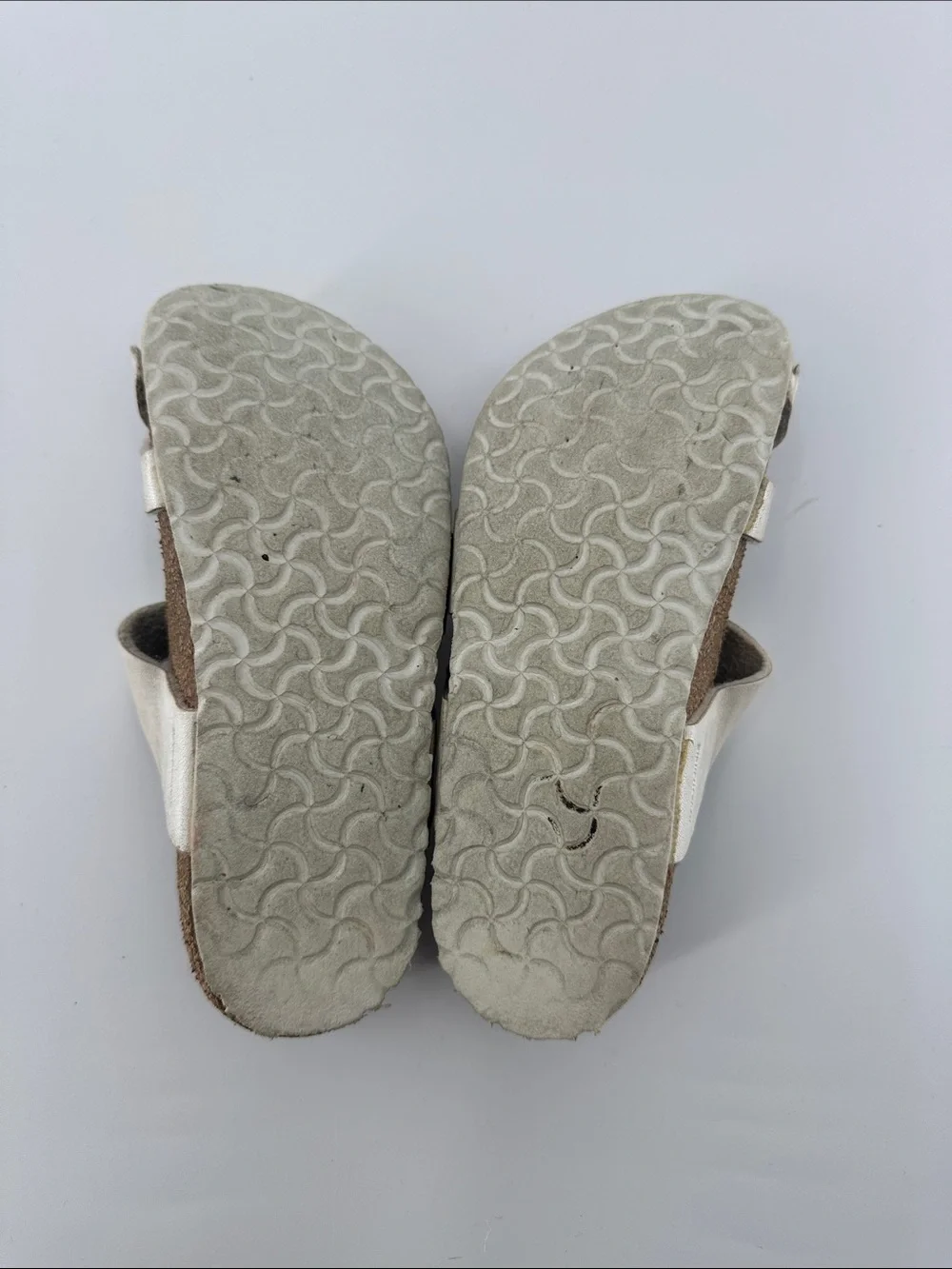 Birkenstock Off-White Double-Buckle Kids Sandals